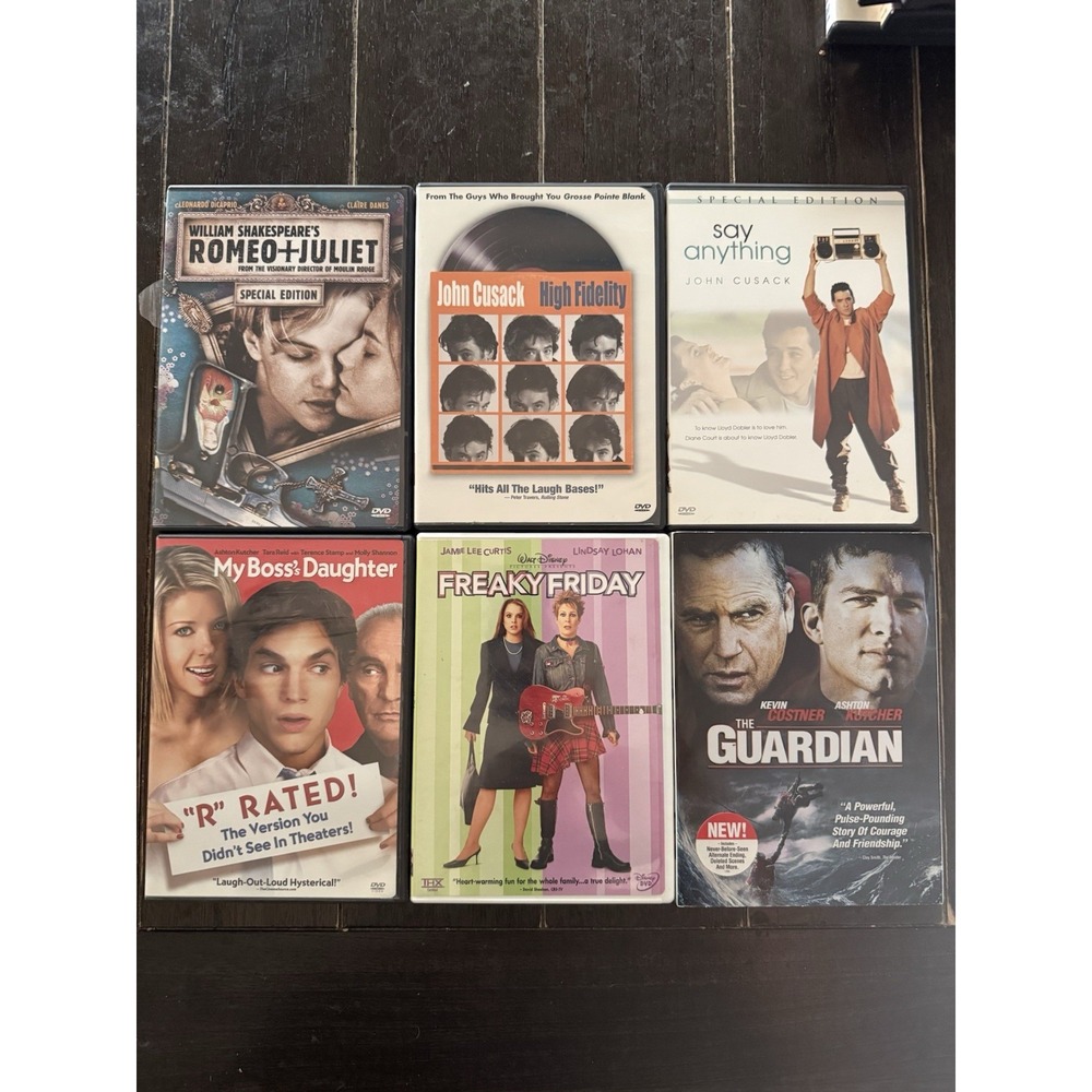 DVD Movie Lot Romeo Juliet High Fidelity Say Anything Freaky Friday 6